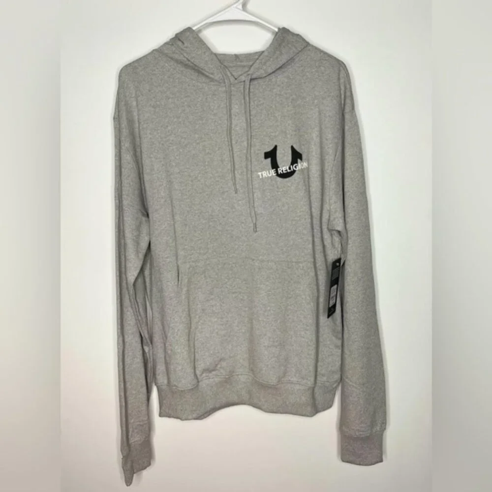 NWT TRUE RELIGION‎ Hoodie Pullover Sweater with Front pocket Style 108212 LARGE